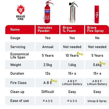 Brave Foam Fire Extinguisher 1000ml